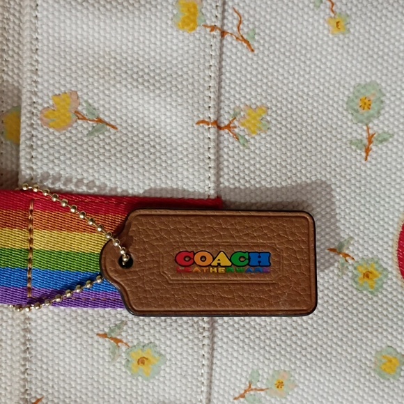 Coach Rainbow Roller Skate Canvas Tote Bag - Picture 3 of 10